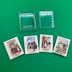 A Rare Vintage Set of Four Merrimack Mini Fairytales Books in Plastic Case!